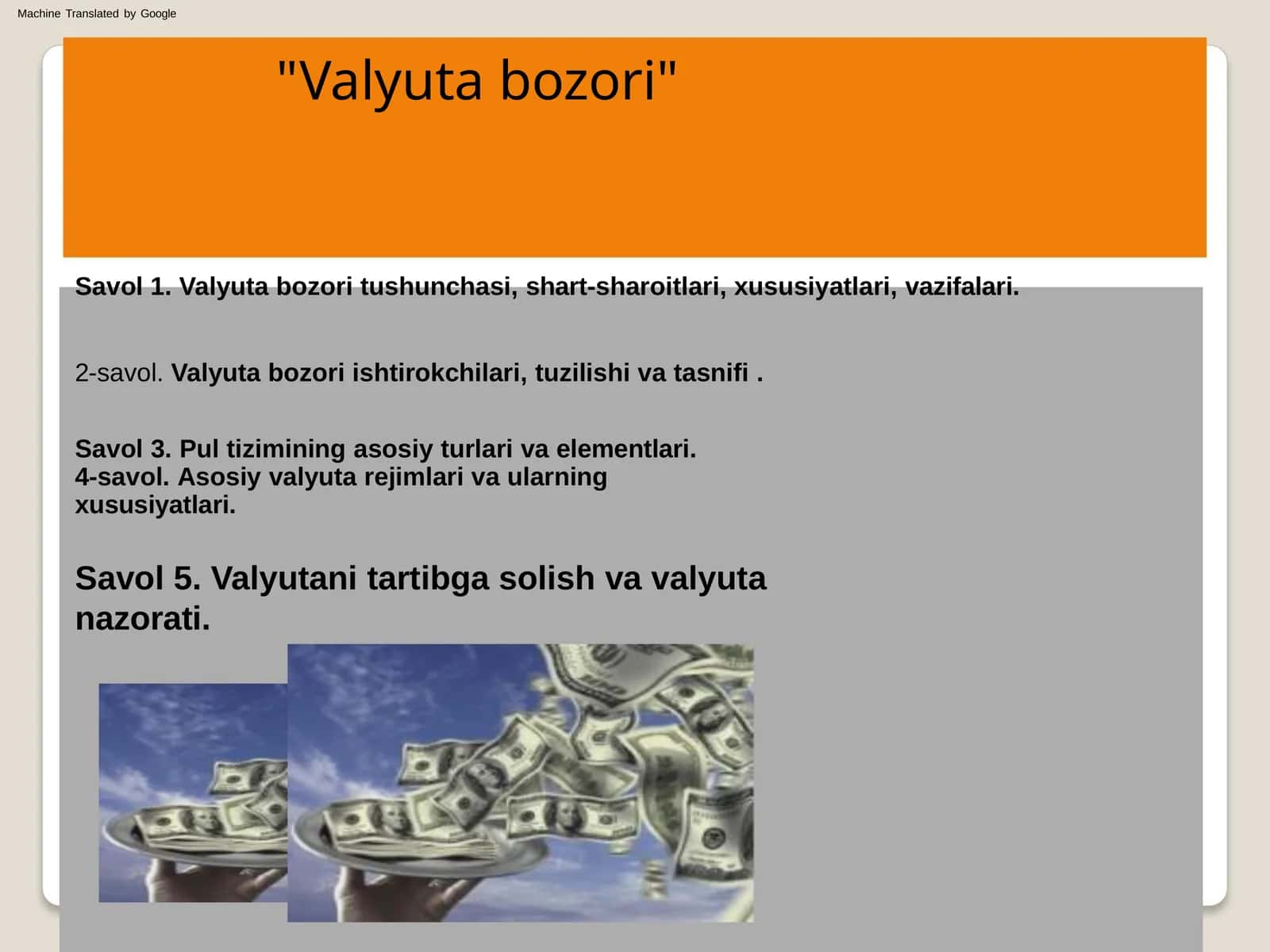 Valyuta bozori 1