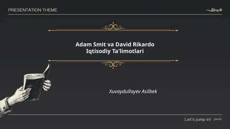 Adam Smit va David Rikardo 1