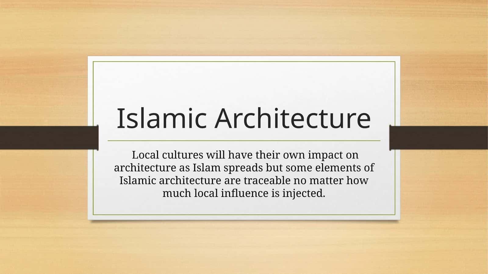 Islamic Architecture 1