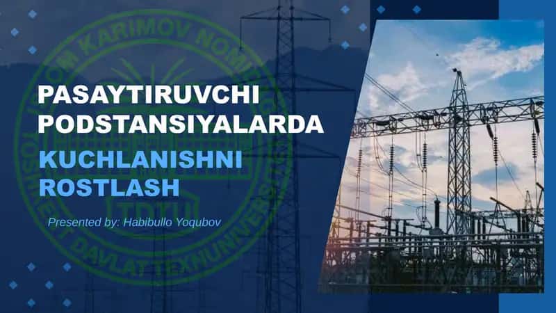 Pasaytiruvchi podstansiyalarda kuchlanishni rostlash 1