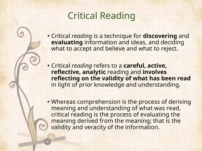 Critical Reading 1