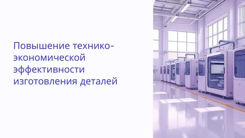 Повышение технико-экономической эффективности изготовления деталей 1