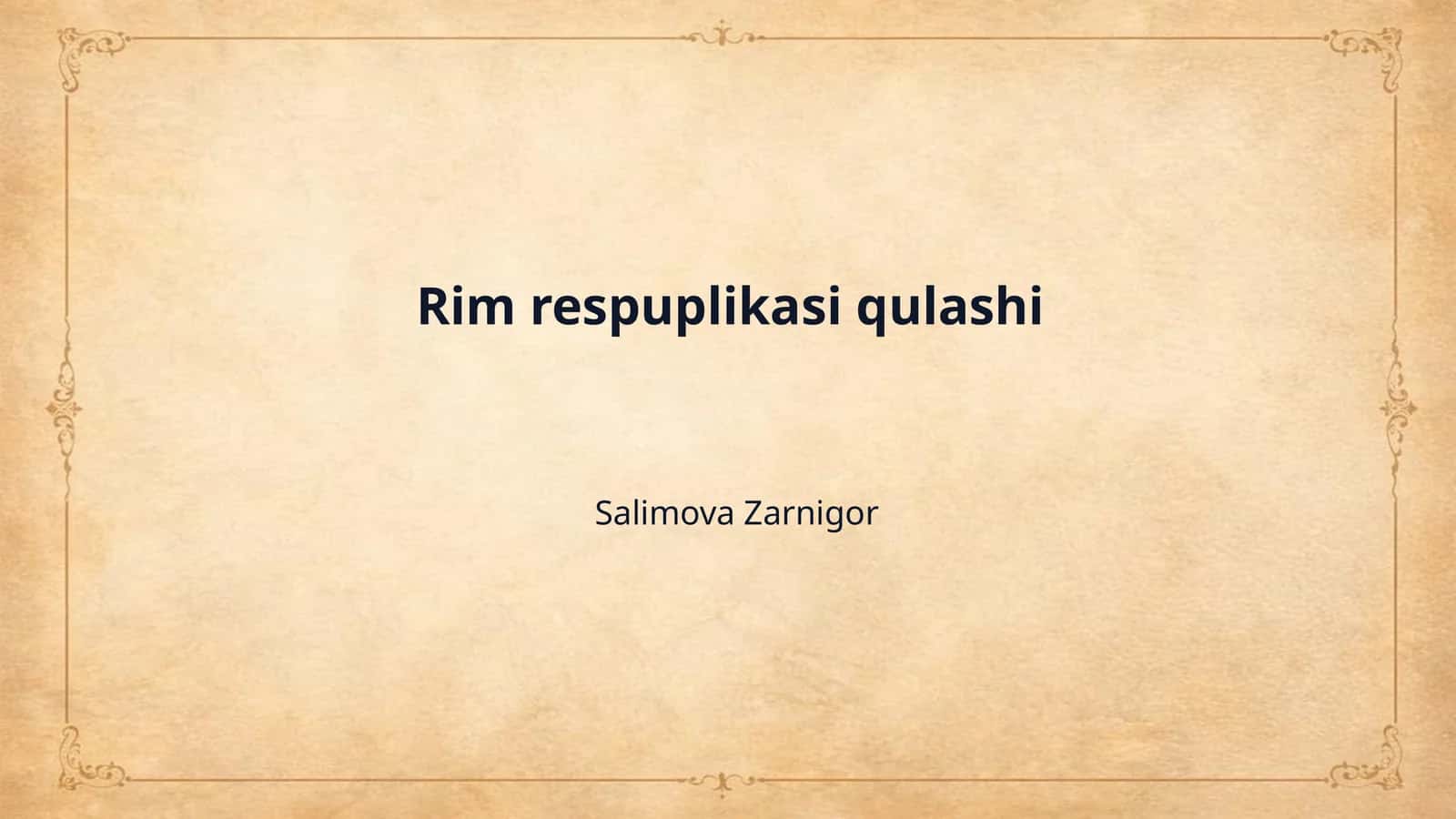 Rim respuplikasi qulashi 1