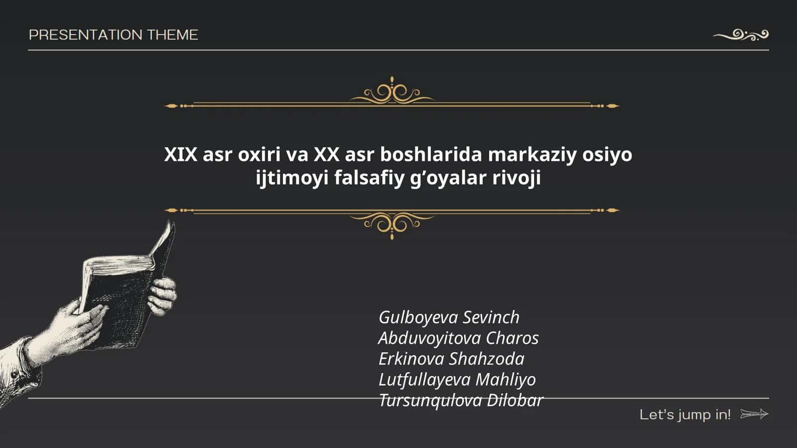 XIX asr oxiri va XX asr boshlarida markaziy osiyo ijtimoyi falsafiy gʼoyalar rivoji 1