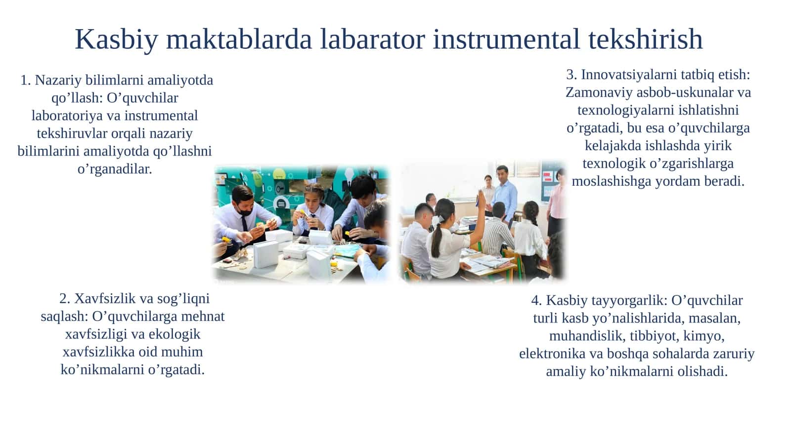 Kasbiy maktablarda labarator instrumental tekshirish 1