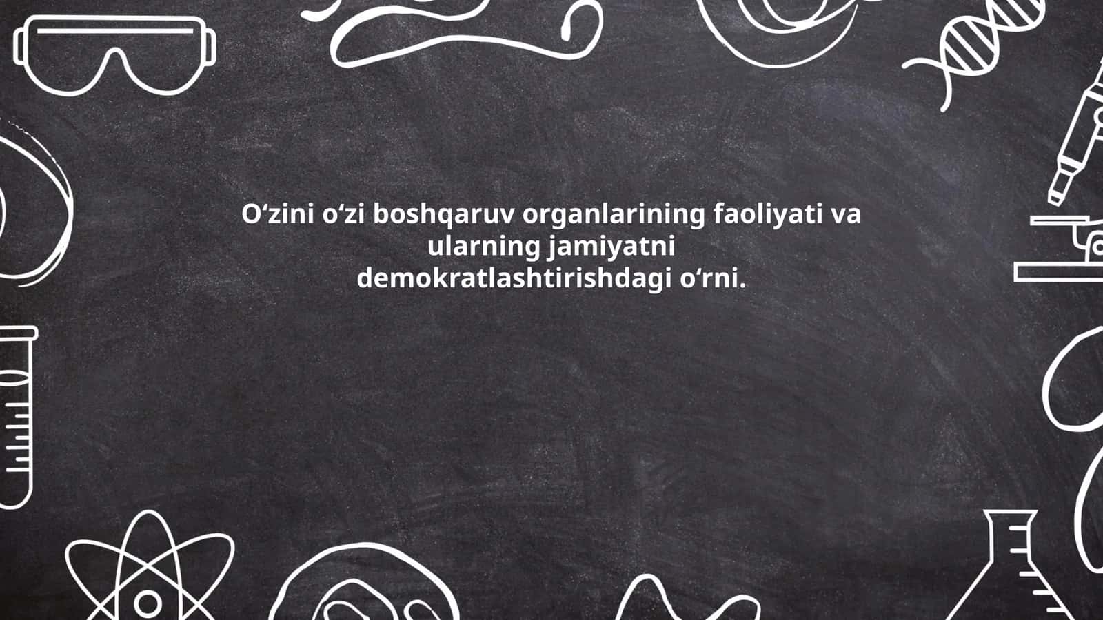 O‘zini o‘zi boshqaruv organlarining faoliyati va ularning jamiyatni demokratlashtirishdagi o‘rni 1