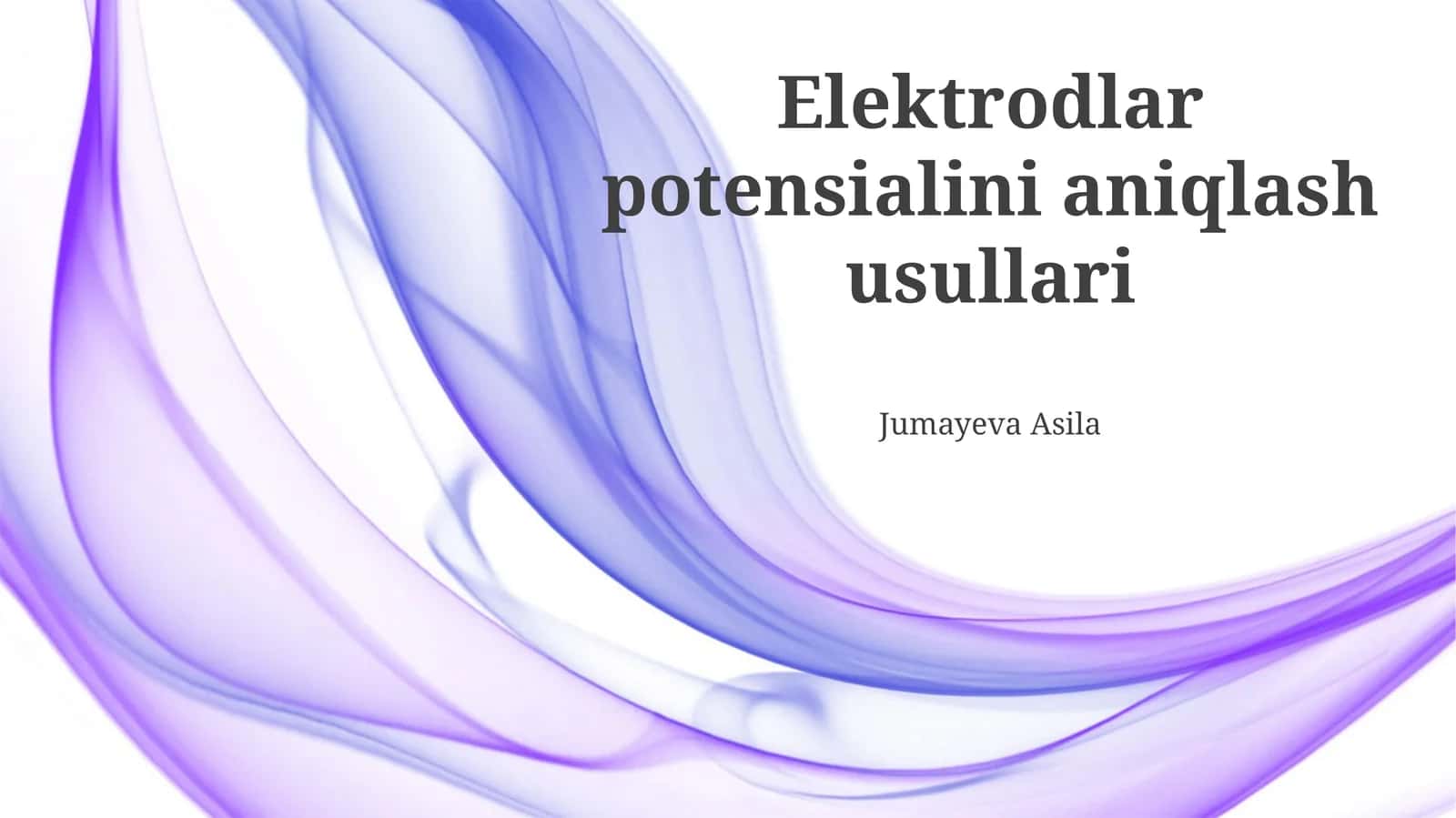 Elektrodlar potensialini aniqlash usullari 1