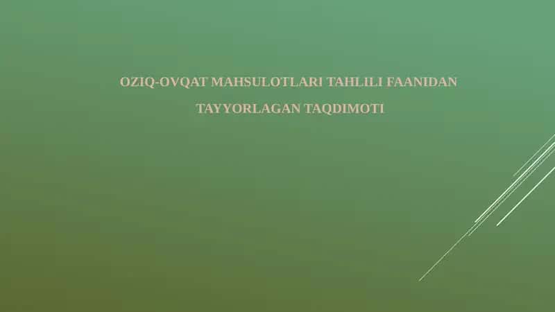 Oziq ovqat mahsulotlari tarkibidagi vitaminlarni aniqlash 1