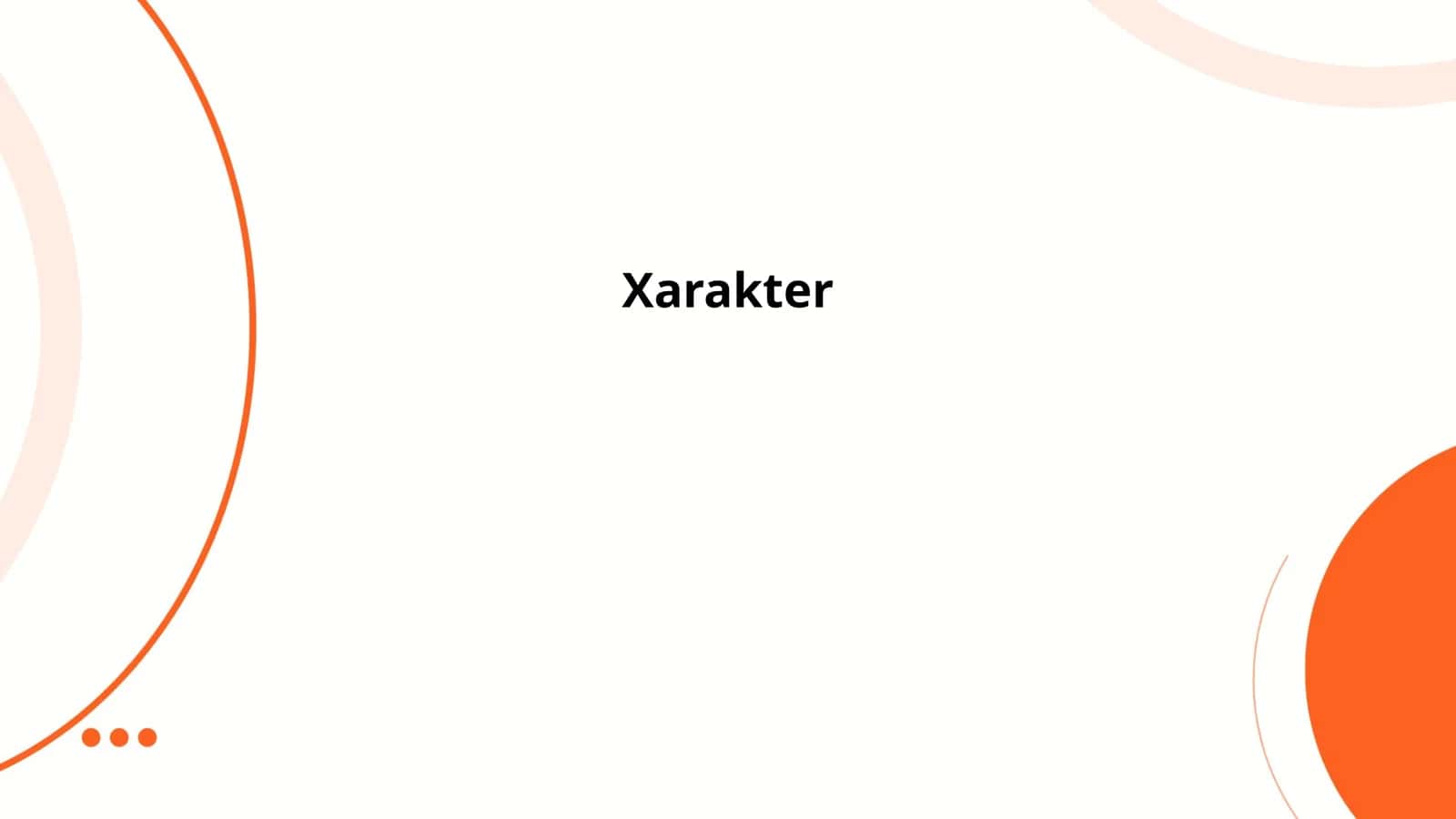Xarakter 1