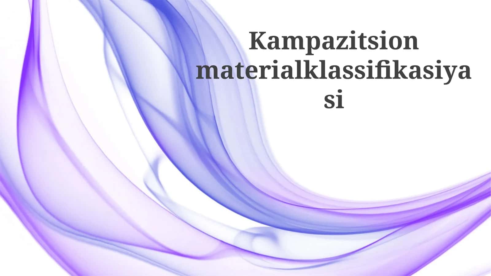 Kompozit materiallar klassifikasiyasi 1
