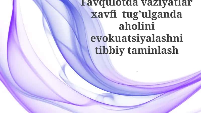 Evakuatsiya Tibbiy Yordam Strategiyasi va Joylashtirish 1
