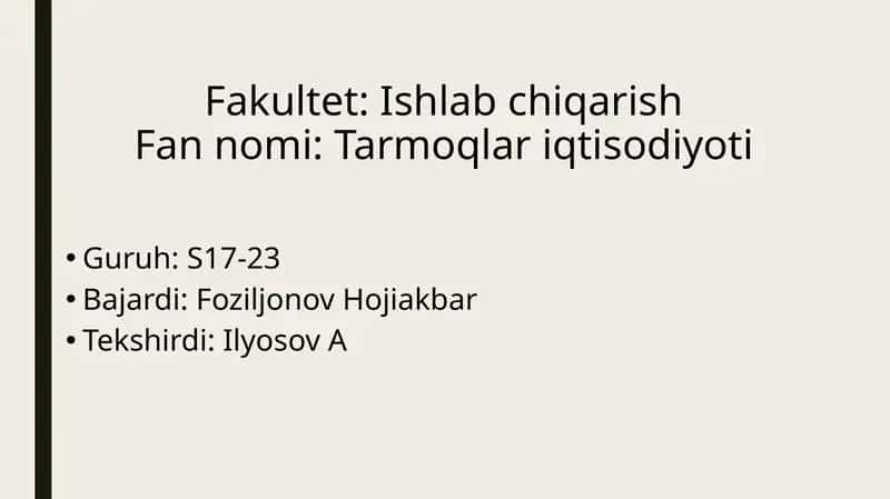 Marg'ilon shahar aloqa tarmoqlari iqtisodi ko'rsatkichlari 1