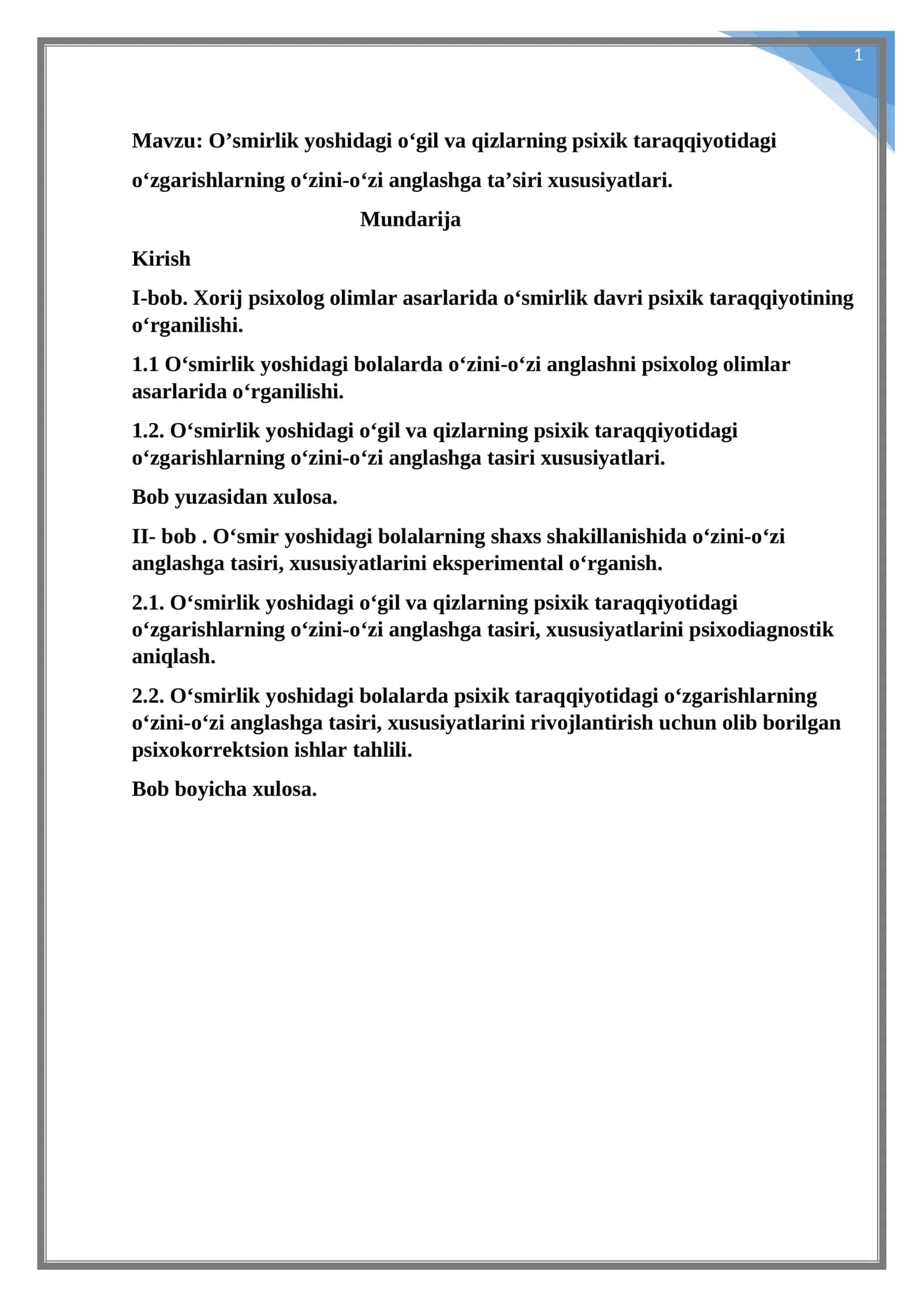 O‘sirlik yoshidagi o'gil va qizlarning psixik taraqqiyoti 1