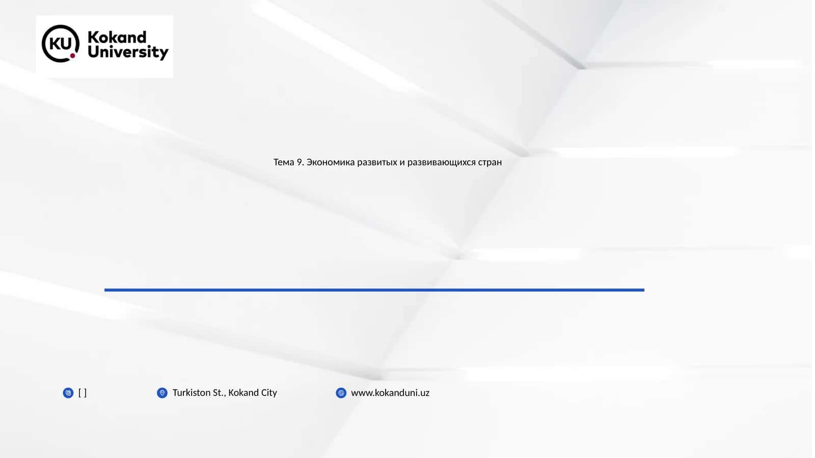 Экономика развитых и развивающихся стран 1
