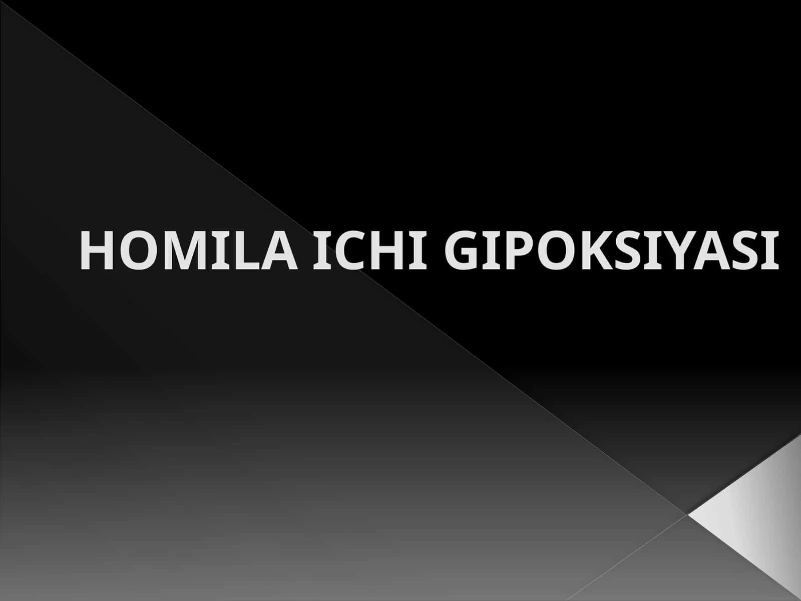 HOMILA ICHIGIPOKSIYASI 1