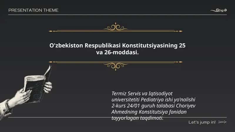 Konstitutsiya fanidan taqdimot 1