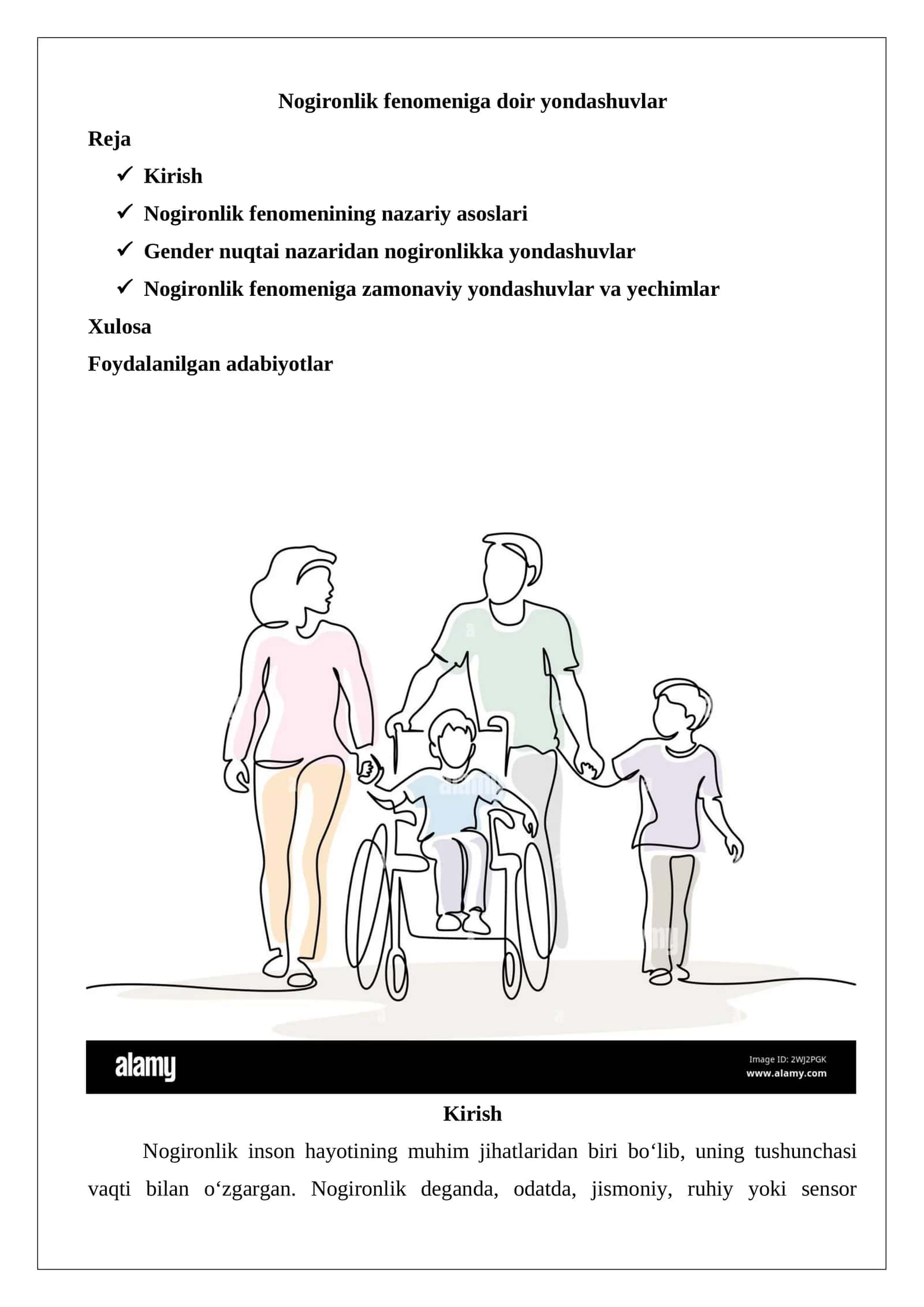 Nogironlik fenomeniga doir yondashuvlar 1