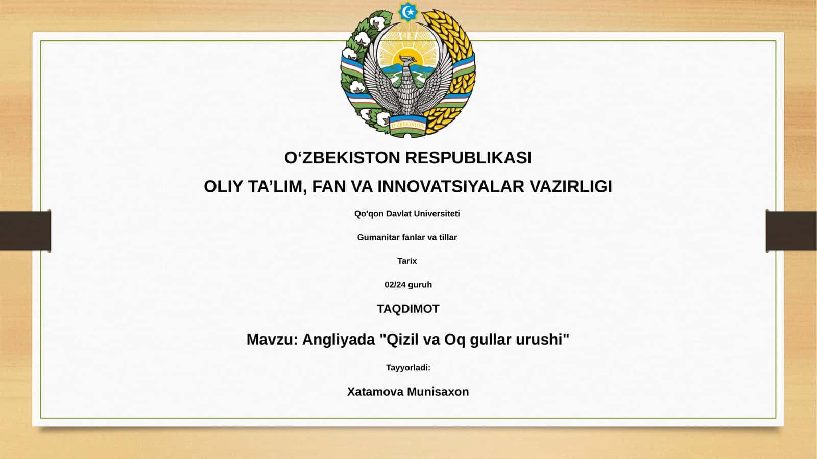 Angliyada "Qizil va Oq gullar urushi" 1