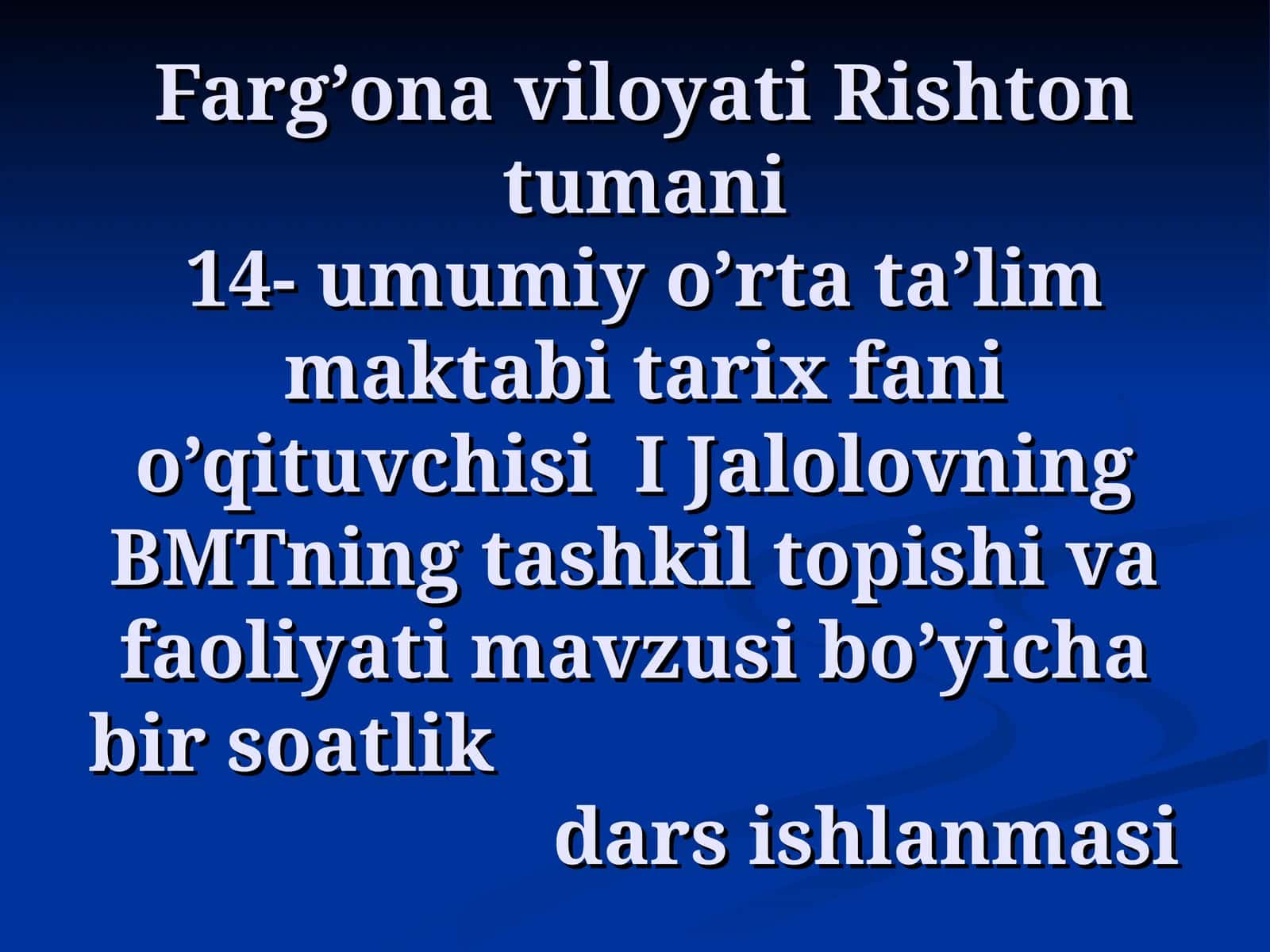 BMTning tashkil topishi va faoliyati 1