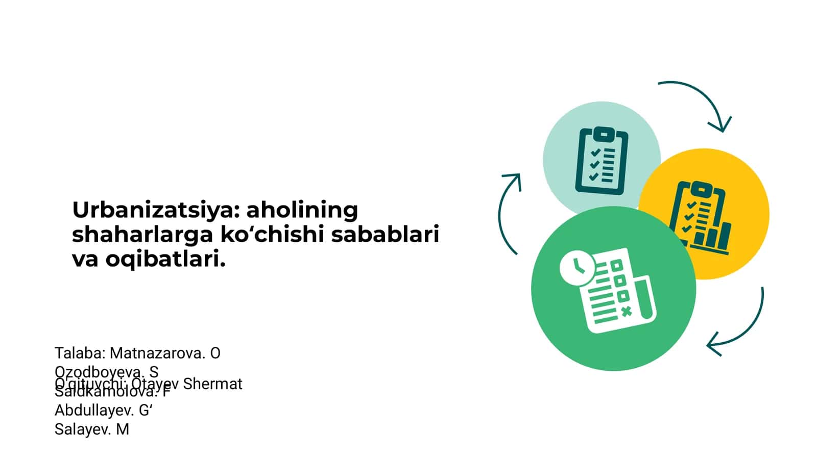Urbanizatsiya: aholining shaharlarga koʻchishi sabablari va oqibatlari 1