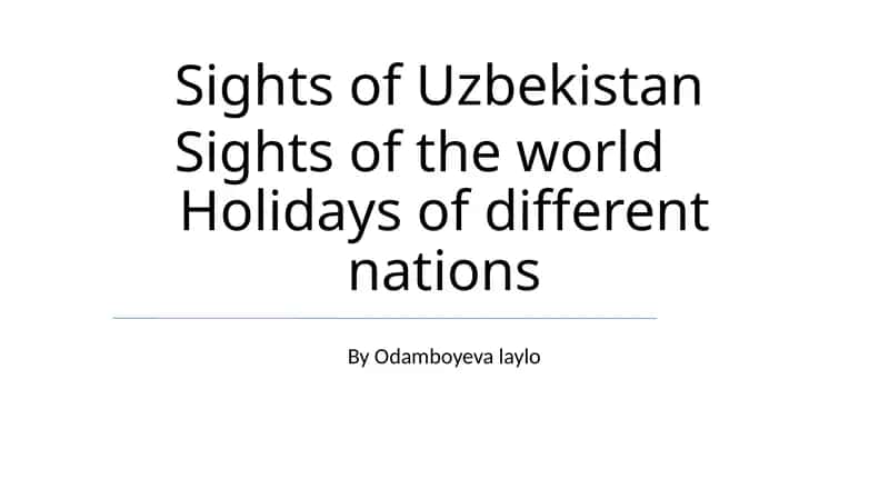 Sights of Uzbekistan 1