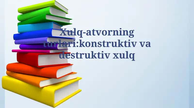 Destruktiv xulq-atvor 1