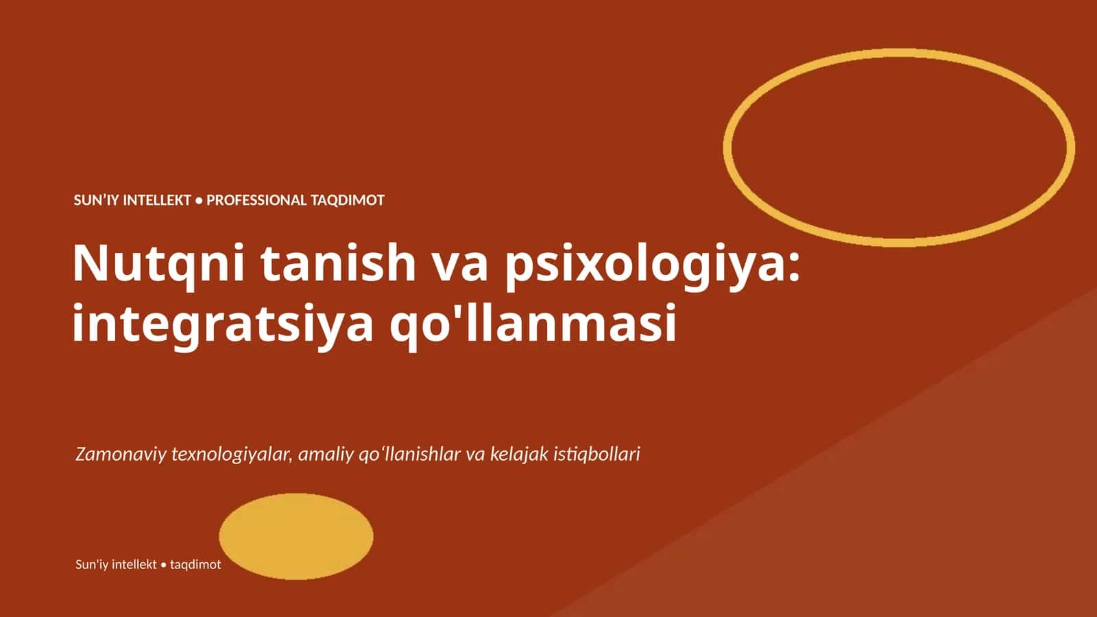 Nutqni tanish va psixologiya: integratsiya qo'llanmasi 1