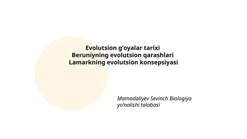 Mamadaliyev Sevinch Biologiya yoʻnalishi talabasi 1