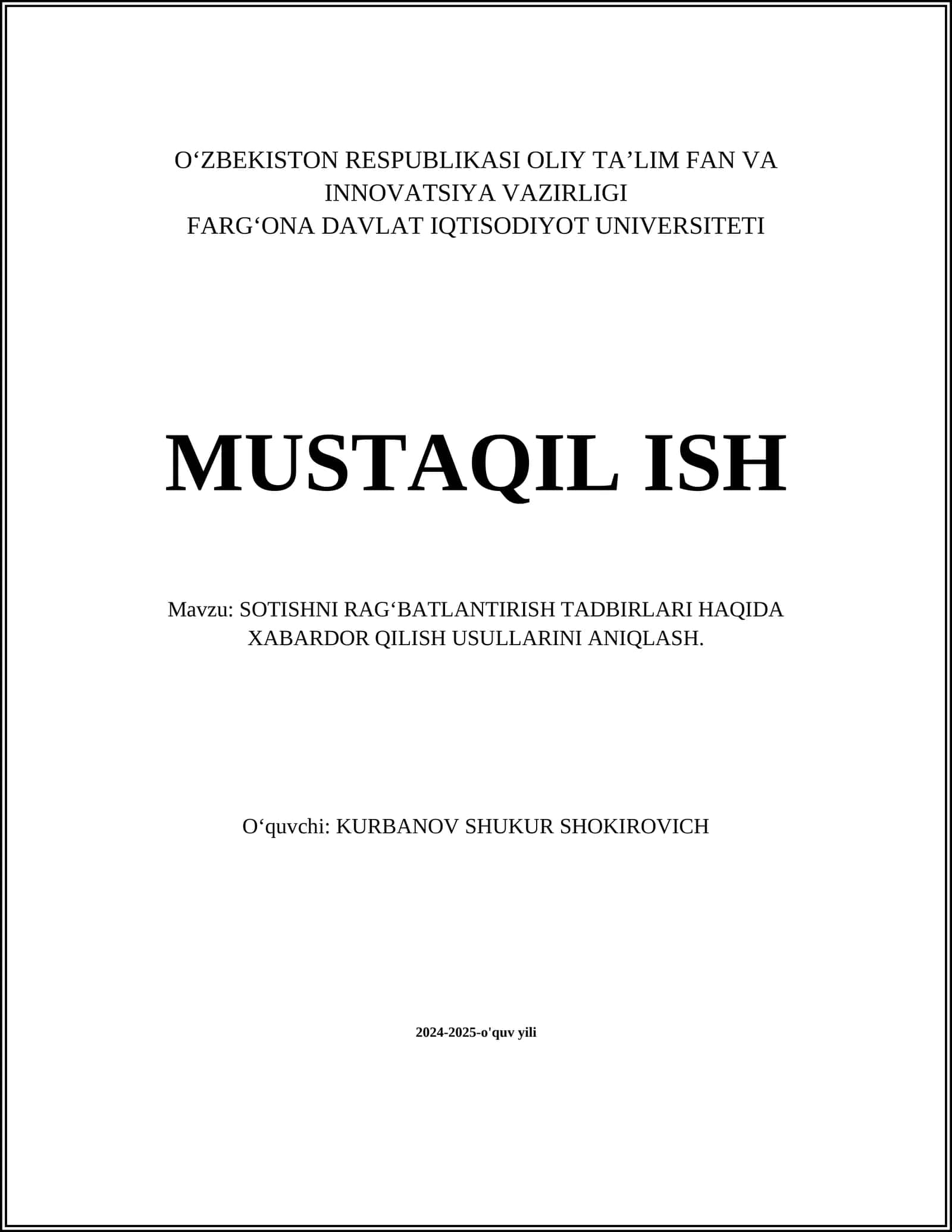 Ommaviy axborot vositalari orqali xabardor qilish 1