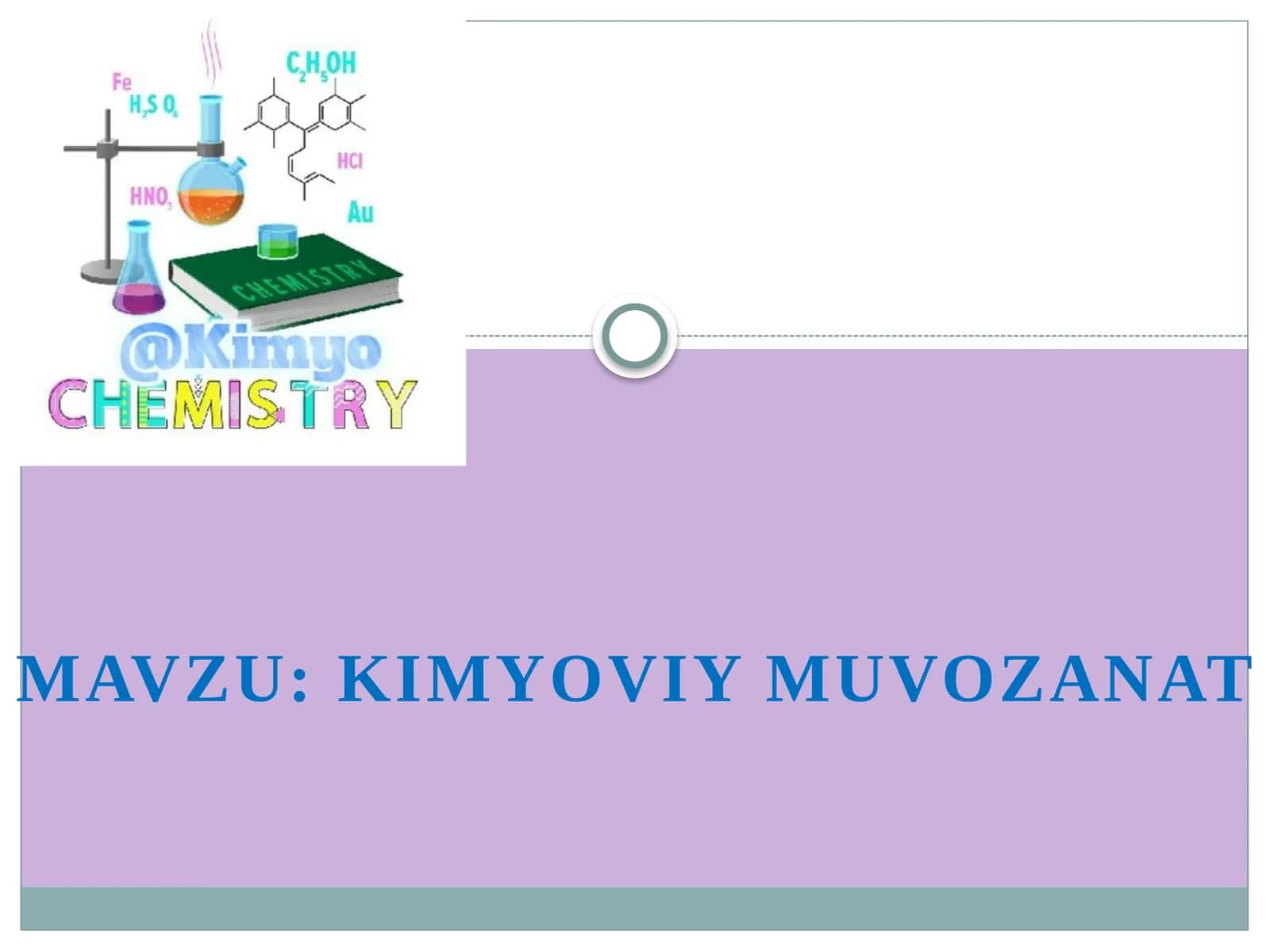 Kimyoviy muvozanat 1