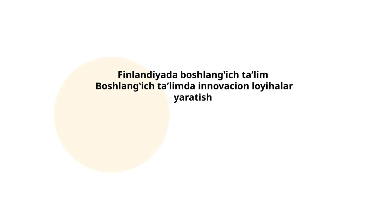 Finlandiyada boshlang‘ich ta'lim 1