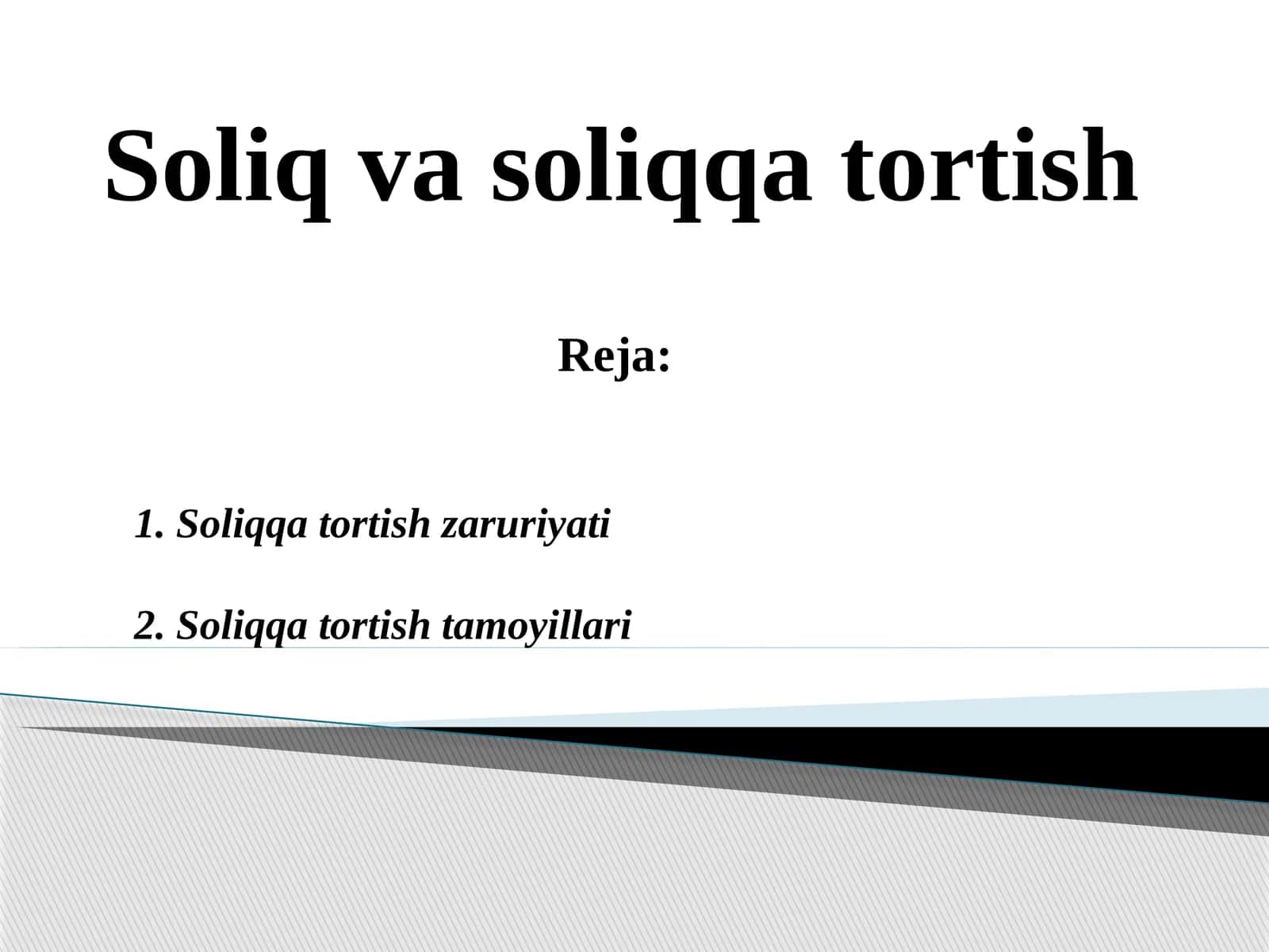 Soliq va soliqqa tortish 1