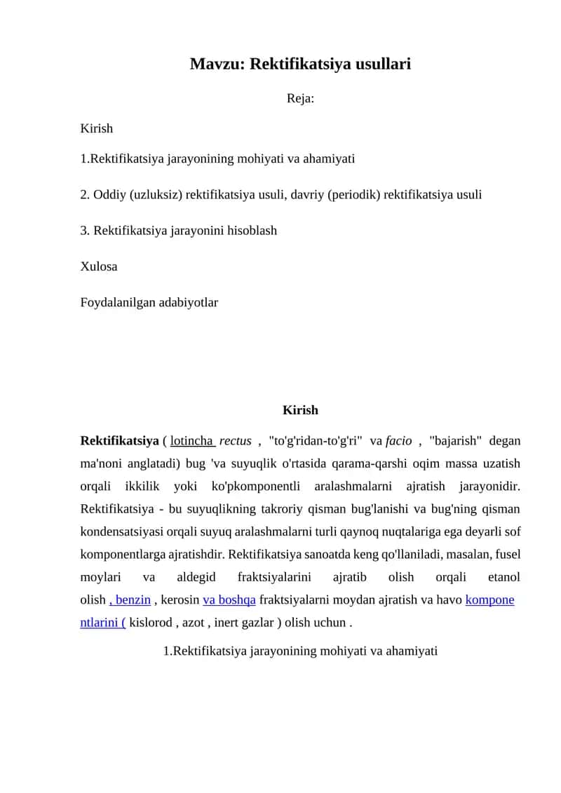 Rektifikatsiya usullari 1