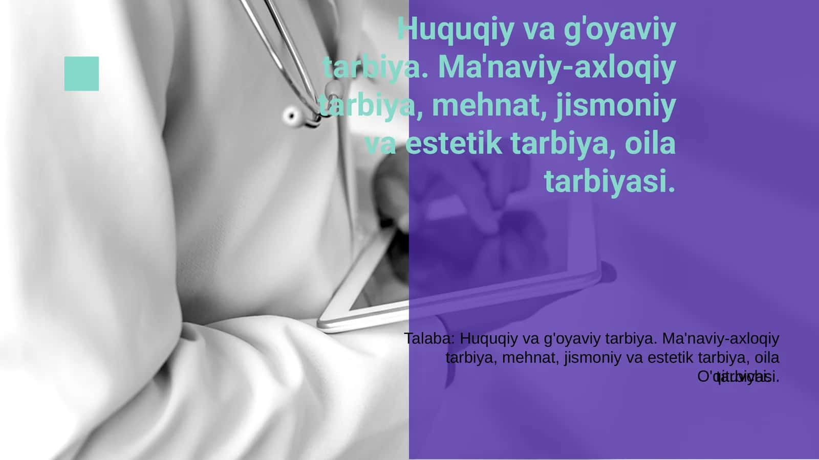Huquqiy va g'oyaviy tarbiya 1