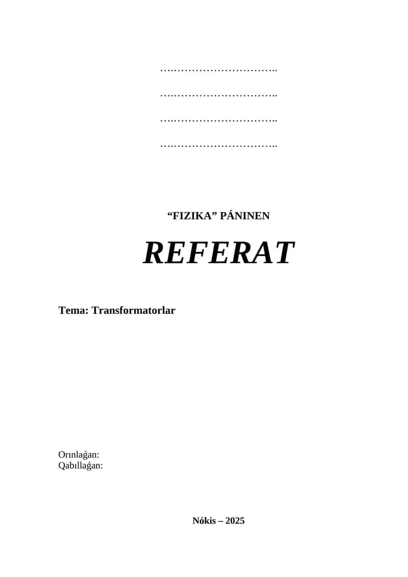 Transformatorlar 1