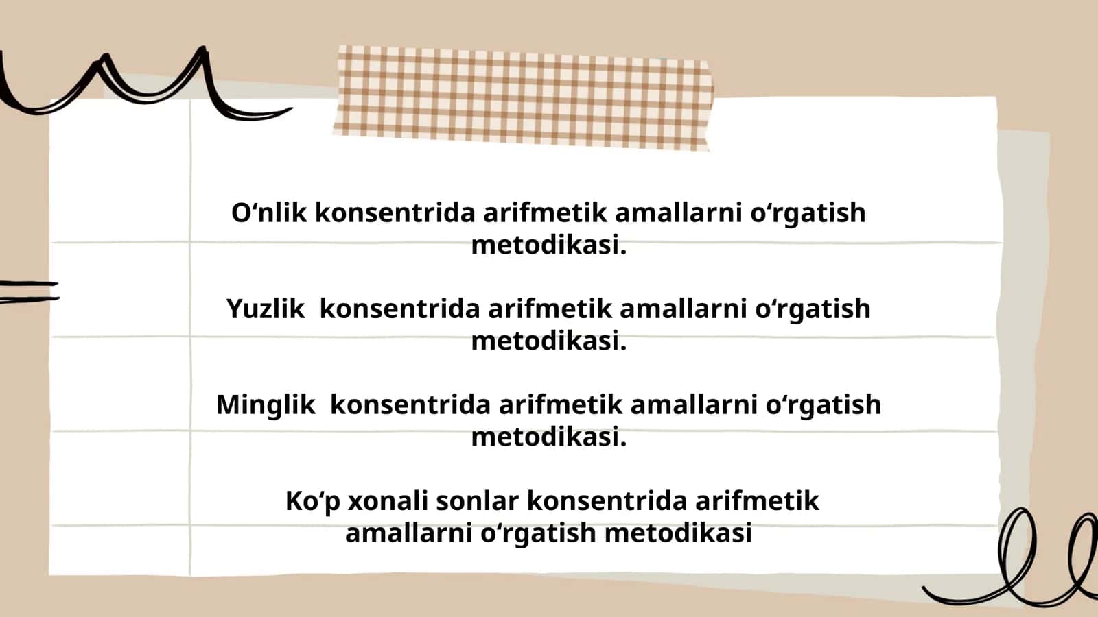 O‘nlik konsentrida arifmetik amallarni o‘rgatish metodikasi 1
