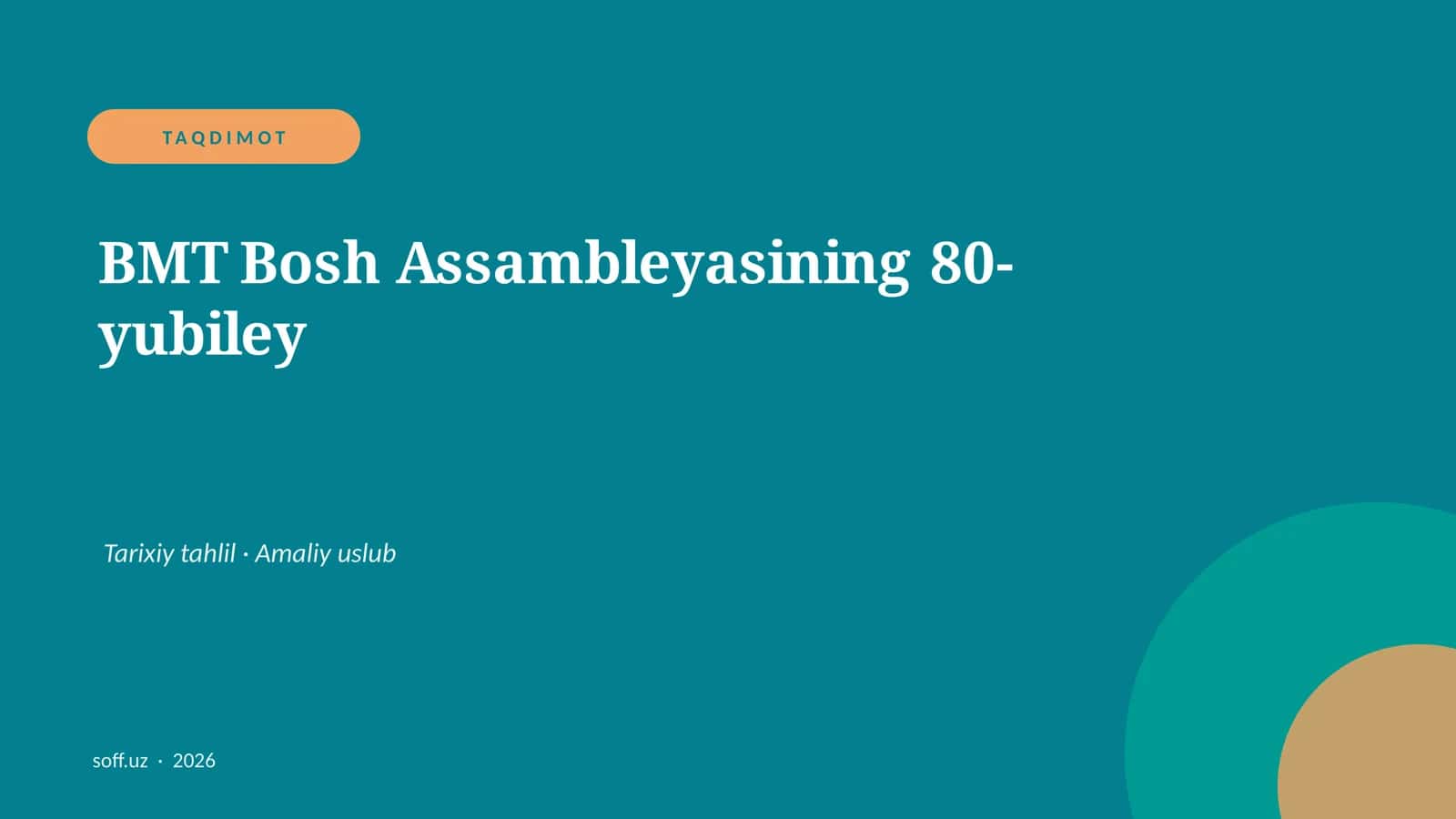 BMT Bosh Assambleyasining 80-yubiley 1