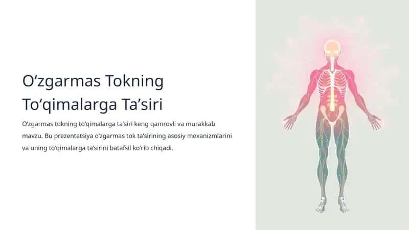 Oʻzgarmas Tokning Toʻqimalarga Taʼsiri 1