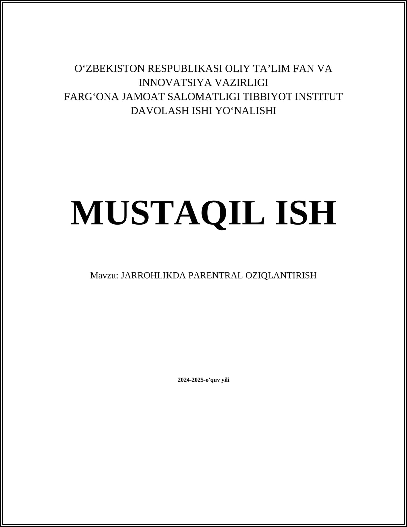 JARROHLIKDA PARENTRAL OZIQLANTIRISH 1