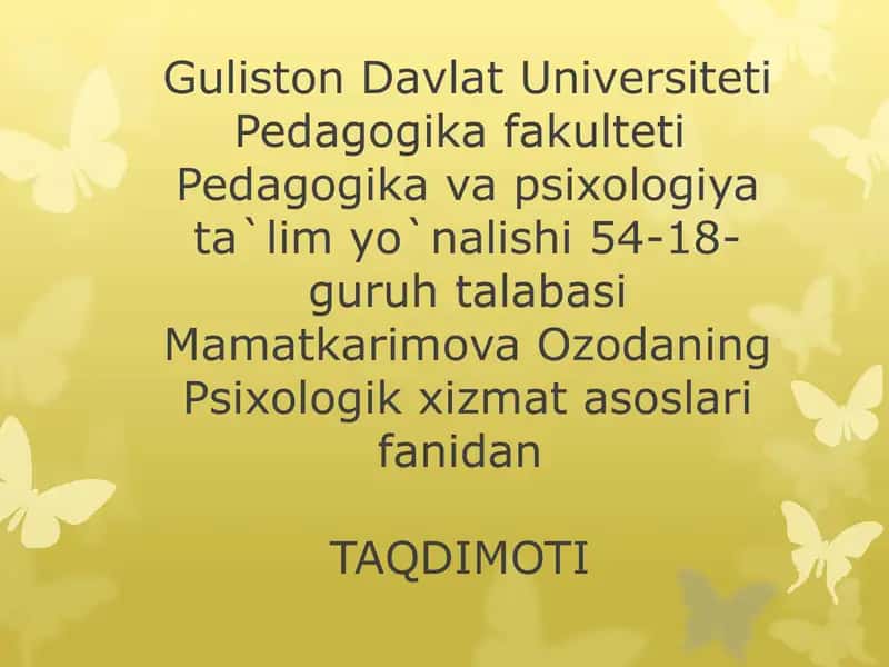 Psixologik maslahat va psixologik korreksiya haqida 1