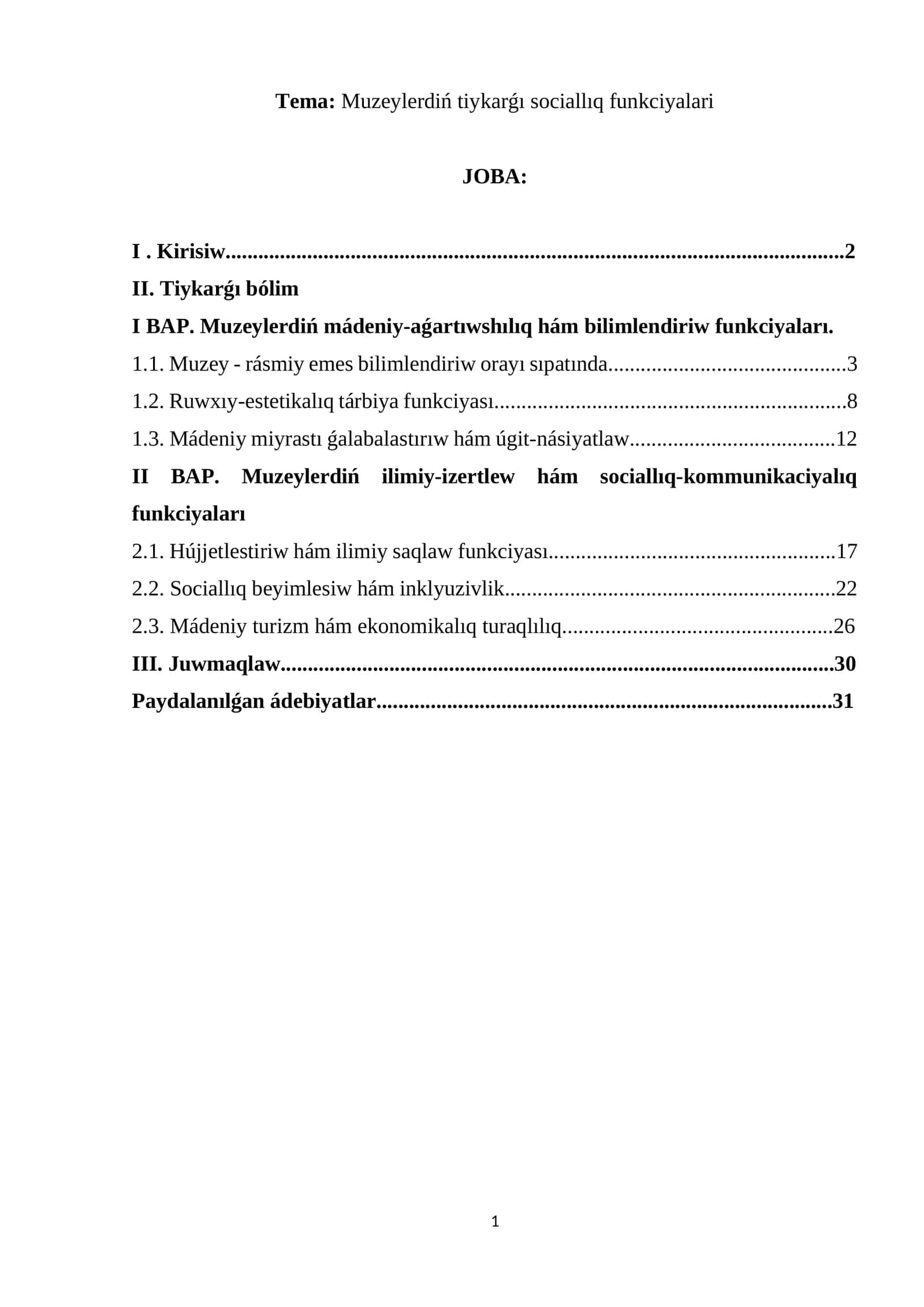 Muzeylerdiń tiykarǵı sociallıq funkciyalari 1