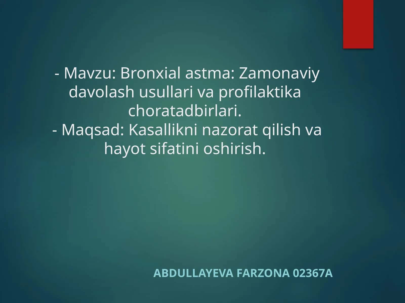 Bronxial astma 1
