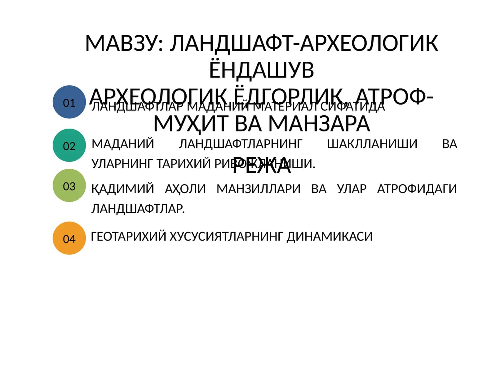 Ландшафт-археологик ёндашув 1