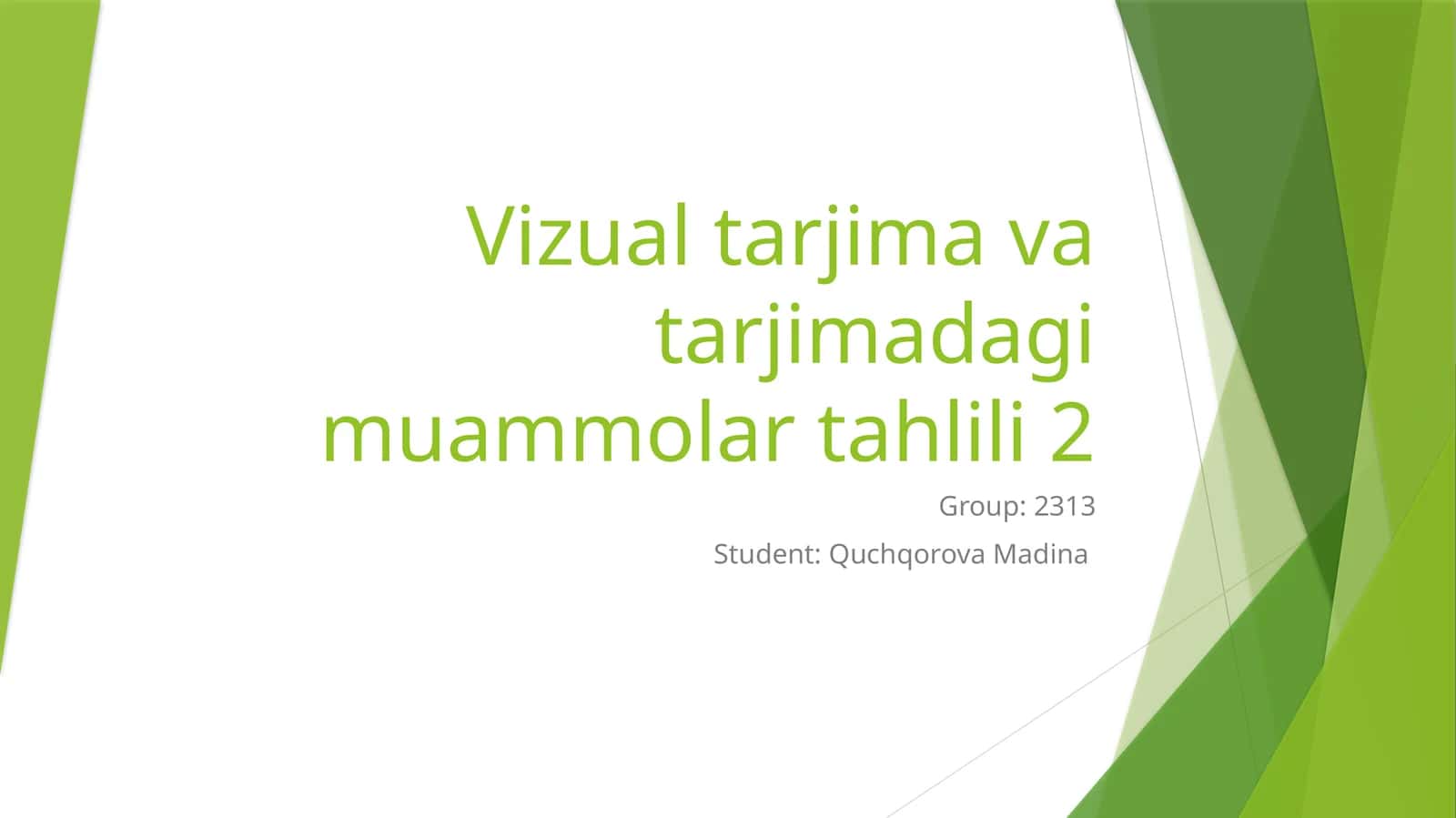 Vizualtarjima va tarjimadagi muammolar tahlili 2 1
