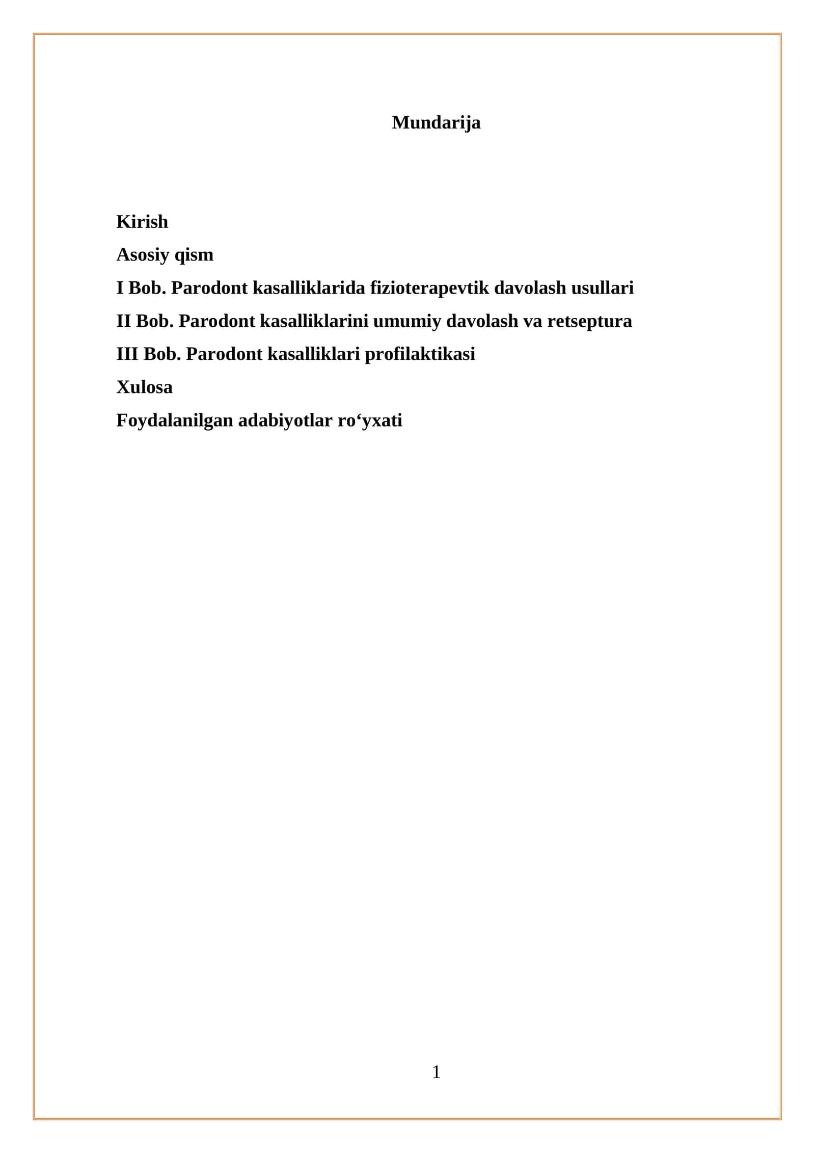Parodont kasalliklarining fizioterapevtik davolash usullari 1