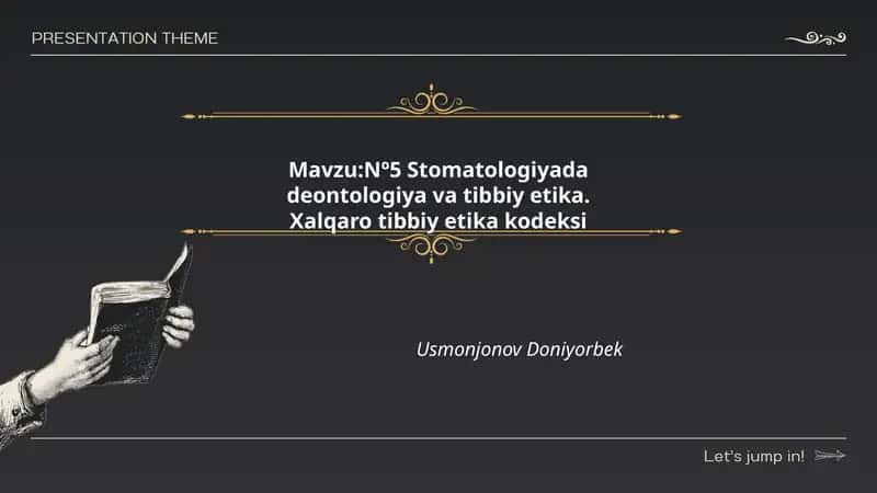 Nº5 Stomatologiyada deontologiya va tibbiy etika 1