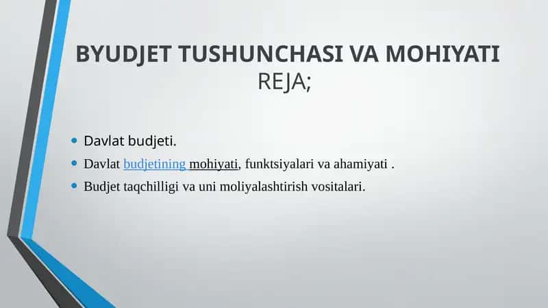 Davlatbudjeti 1