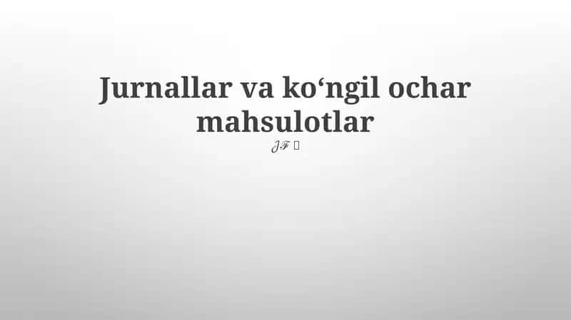 ta'sirli axborotga kirish mahsulotlari 1