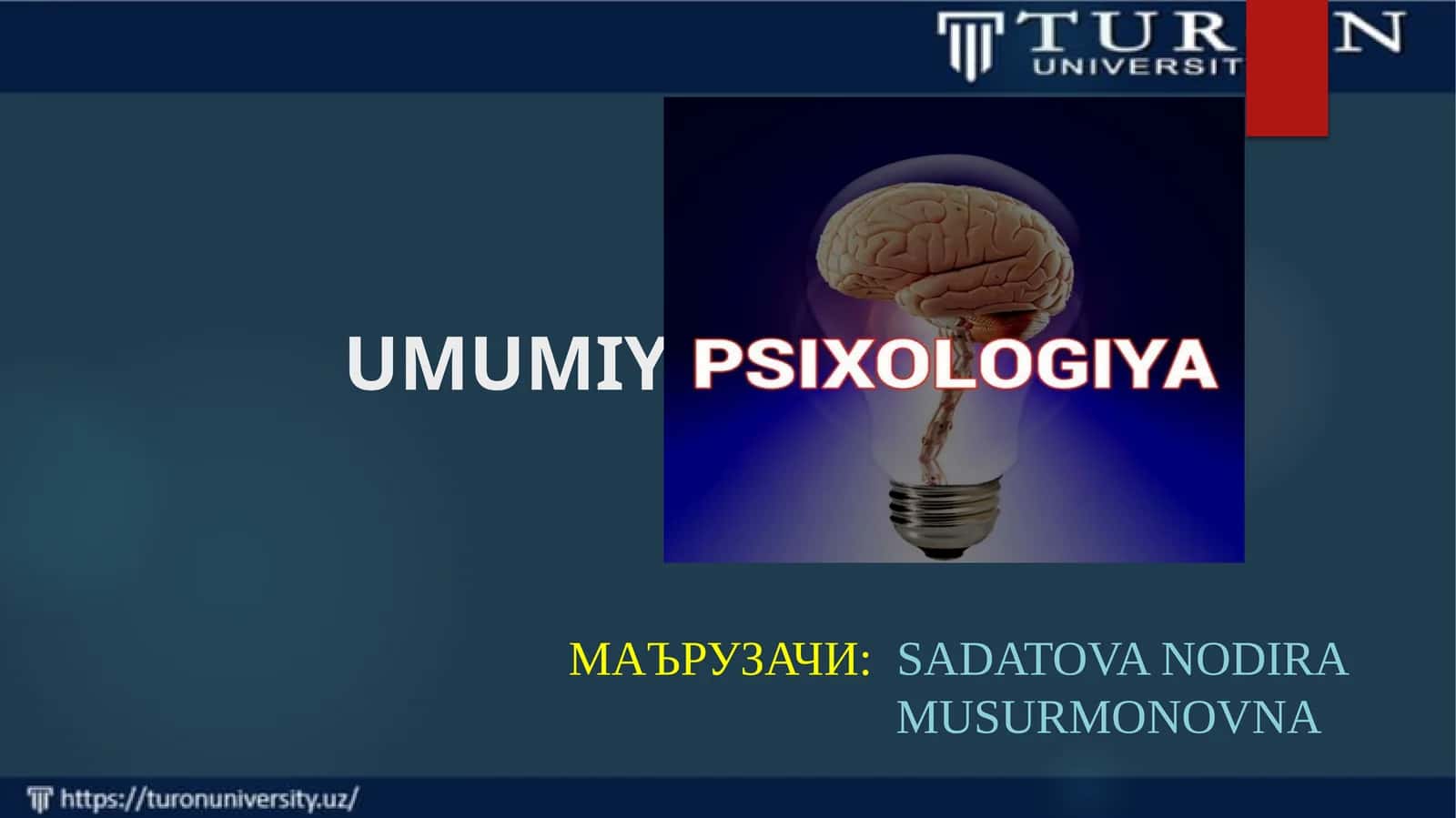Umumiy psixologiya fanininng predmeti, maqsadi va vazifalari 1