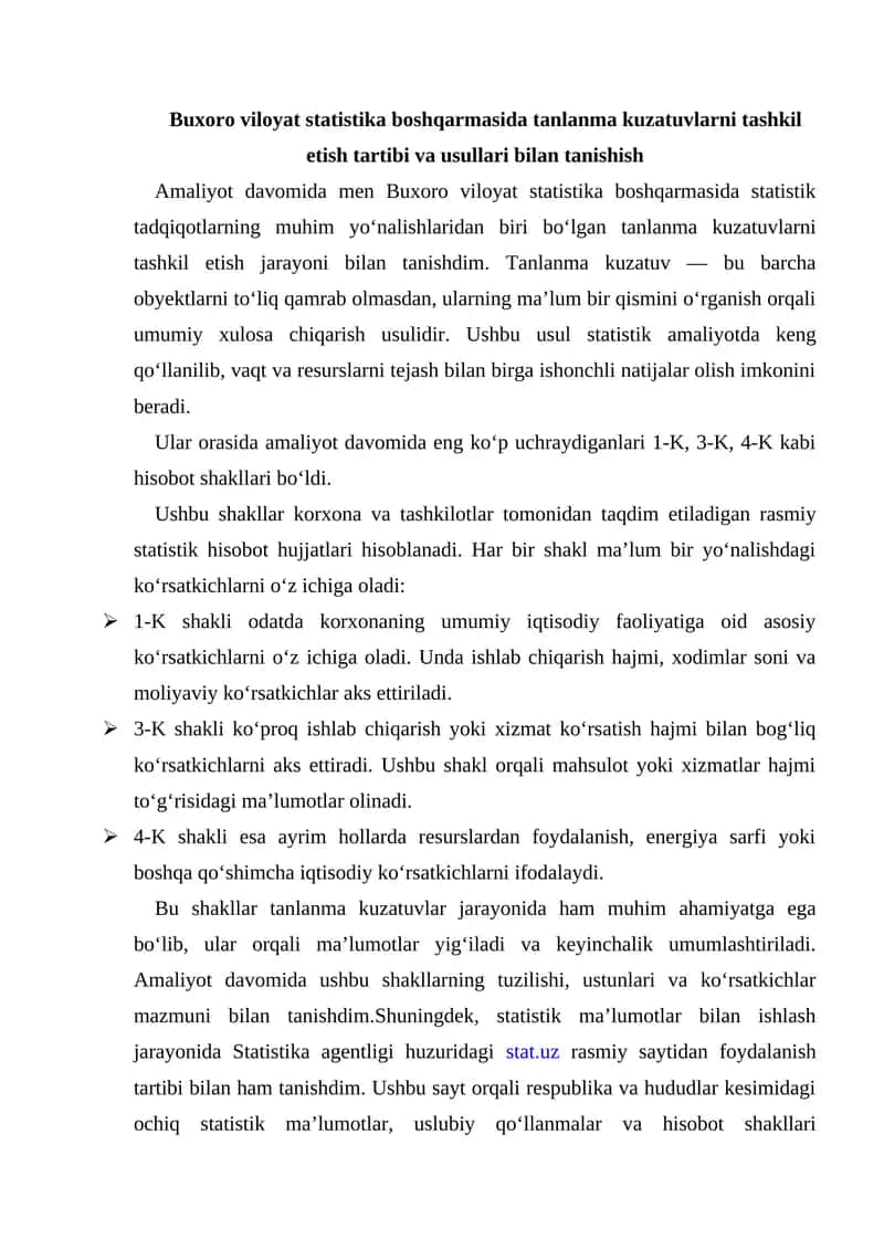 Tanlanma Kuzatuv 1